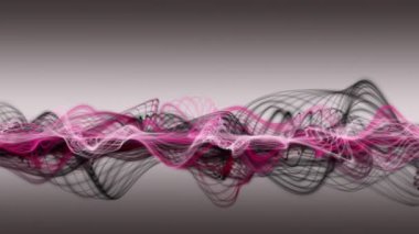 Yavaş çekimde dalga nesnesiyle romantik video animasyonu, 4096x2304 döngü 4K