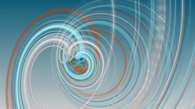 Yavaş çekimde çizgili dalga nesnesi ile fantastik video animasyonu, 4096x2304 döngü 4K