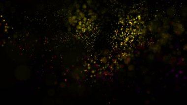 Yavaş çekimde parlayan parçacıklarla gelecek video animasyonu, 4096x2304 döngü 4K