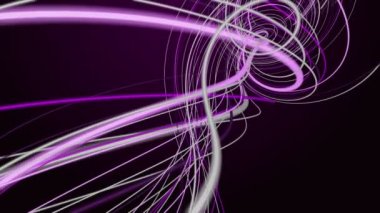 Yavaş çekimde çizgili dalga nesnesi ile romantik video animasyonu, 4096x2304 döngü 4K