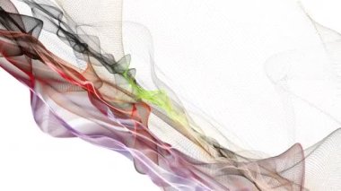 Parçacık dalgası nesnesinin ağır çekimde fantastik video animasyonu, 4096x2304 döngü 4K