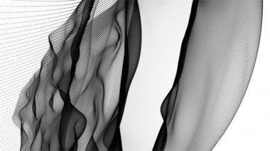 Parçacık dalga nesnesiyle yapılan sihirli video animasyonu, 4096x2304 döngüsü 4K