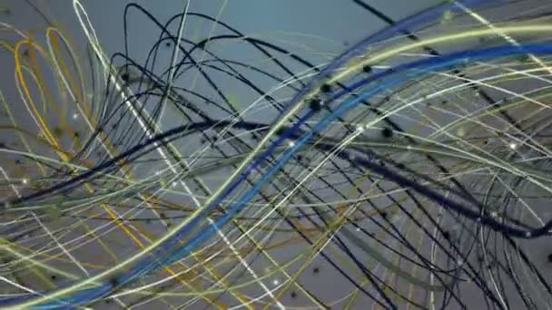 Фантастична Анімація Відео Стрічковим Єктом Частинками Повільному Русі 4096X2304 Цикл — стокове відео