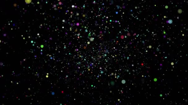 Animação Vídeo Abstrata Fantástica Com Partículas Brilhantes Câmera Lenta 4096X2304 — Vídeo de Stock