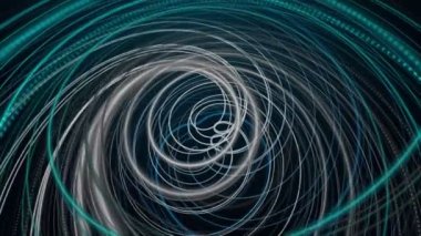 Yavaş çekimde çizgili dalga nesnesi ile fantastik video animasyonu, 4096x2304 döngü 4K