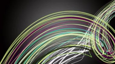 Yavaş çekimde çizgili dalga nesnesi ile fantastik video animasyonu, 4096x2304 döngü 4K