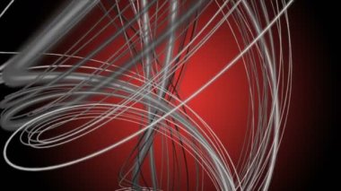 Yavaş çekimde çizgili dalga nesnesi ile fantastik video animasyonu, 4096x2304 döngü 4K