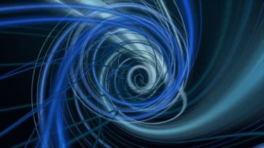 Yavaş çekimde çizgili dalga nesnesi ile gelecek video animasyonu, 4096x2304 döngü 4K