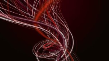 Yavaş çekimde çizgili dalga nesnesi ile gelecek video animasyonu, 4096x2304 döngü 4K