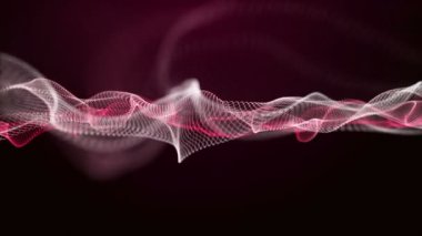 Metin için dalga nesnesi ve boşluk ile güçlü video animasyonu, 4096x2304 döngü 4K