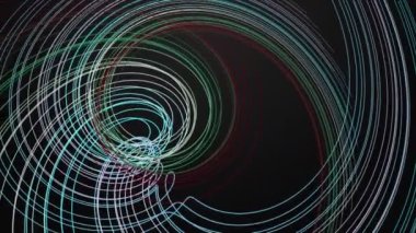 Yavaş çekimde çizgili dalga nesnesi ile gelecek video animasyonu, 4096x2304 döngü 4K