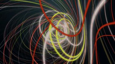 Yavaş çekimde çizgili dalga nesnesi ile gelecek video animasyonu, 4096x2304 döngü 4K