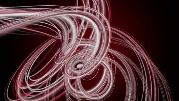 Výkonná Video Animace Pruhovaným Vlnovým Objektem Zpomaleném Filmu 4096X2304 Smyčka — Stock video