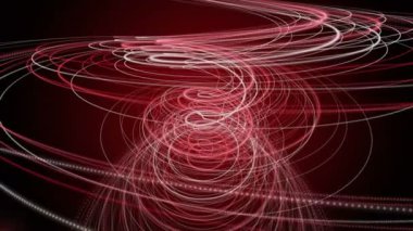 Ağır çekimde çizgili dalga nesnesi ile güçlü video animasyonu, 4096x2304 döngü 4K