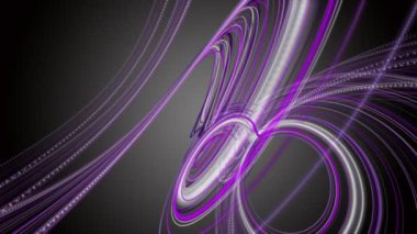 Parçacık çizgili dalga nesnesi ile fantastik video animasyonu, 4096x2304 döngü 4K