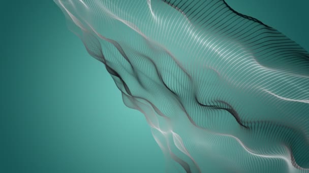 Fantastische Video Animatie Met Particle Wave Object Slow Motion Ruimte — Stockvideo
