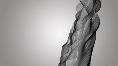 Parçacık dalga nesnesiyle yapılan sihirli video animasyonu, 4096x2304 döngüsü 4K