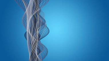 Parçacık dalga nesnesi ile fantastik video animasyonu yavaş çekim ve metin için boşluk, 4096x2304 döngü 4K