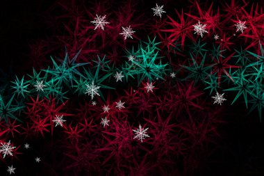 meraviglioso natale sfondo illustrazione con fiocchi di neve e stelle