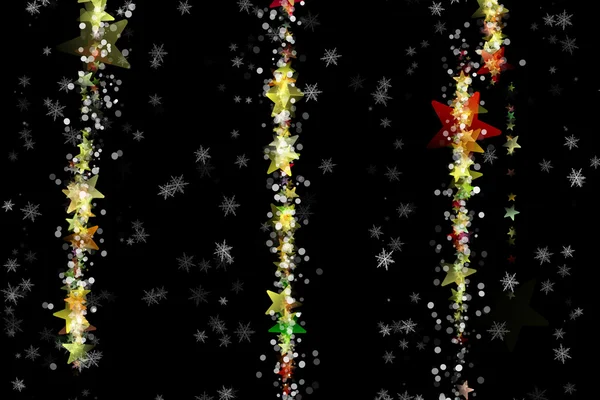 Underbara jul bakgrund design illustration med snöflingor och stjärnor — Stockfoto