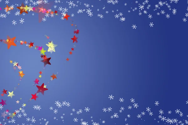 Чудова ілюстрація різдвяного фону зі сніжинками та зірками — стокове фото