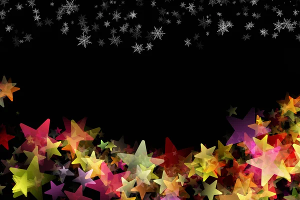 Wonderful Christmas background design illustration with snowflakes and stars — Stock Photo, Image