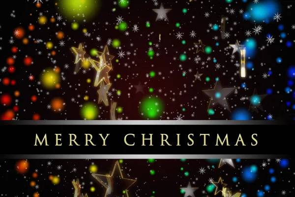 Wunderbare weihnachtliche Hintergrundgestaltung mit Sternen und Schneeflocken — Stockfoto