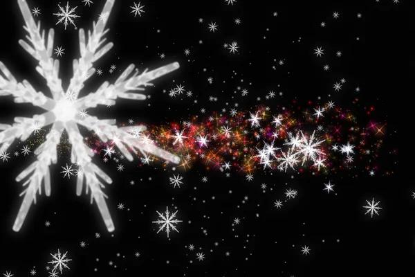 Maravilloso diseño de fondo de Navidad con estrellas y copos de nieve — Foto de Stock