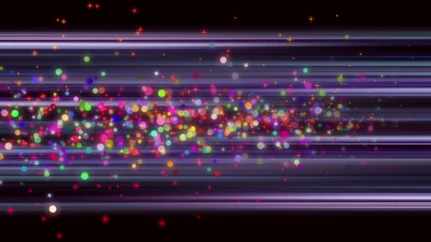 Animación con burbujas y estrellas más fondo en movimiento, bucle HD 1080p — Vídeo de stock