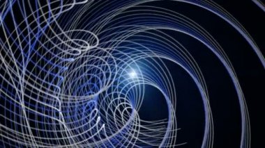 Fantastik video animasyon şerit dalga nesne ve ışıkları hareket, döngü Hd 1080p