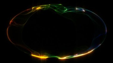 fantastik video animasyon ile dalga nesne ve ışıkları hareket, döngü hd 1080p