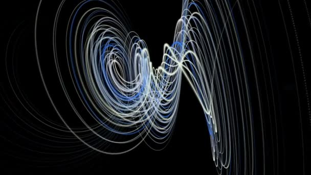 Animation vidéo futuriste avec objet vague mobile et lumières, boucle HD 1080p 