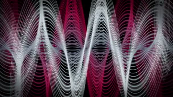 Fantastické video animace s pohybující se částice proužek objekt, smyčka hd 1080p — Stock video