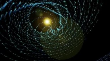 Fantastik video animasyon parçacık nesne ve hareket, ışık ile döngü Hd 1080p