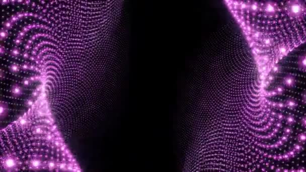 粒子の物体と未来的なビデオ アニメーション ループ hd 1080 p — ストック動画