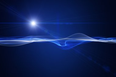 Işıklı fütüristik teknoloji dalga arkaplan tasarımı