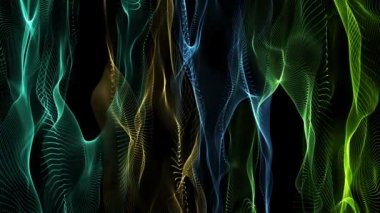 fantastik video animasyon ile dalga nesne hareket, döngü hd 1080p