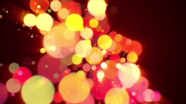 Magnifique animation vidéo avec bulles et lumières en mouvement, boucle HD 1080p 