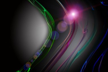 Işıklı fütüristik teknoloji dalga arkaplan tasarımı