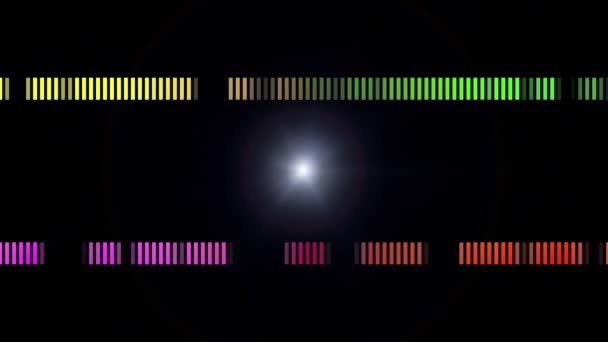 Powerful light stripe video animation in motion, loop HD 1080p — Stock Video