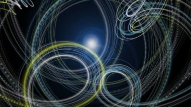 Fütüristik Eko video animasyon parçacık Şerit nesne ve hareket, ışık ile döngü Hd 1080p
