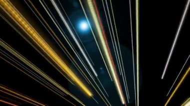 Parçacık Şerit nesne ve hareket, ışık ile fütüristik video animasyon döngü Hd 1080p