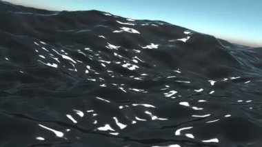 Harika okyanus dalgaları video animasyon Hd 1080 p döngü