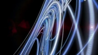 Şerit nesne hareketli ve yanıp sönen ışıklar, fütüristik video animasyon döngü Hd 1080p