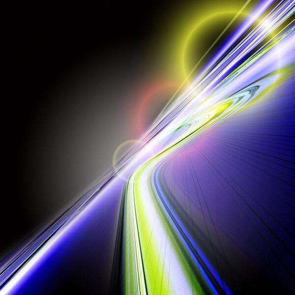 футуристическая технология волновой дизайн фона с огнями