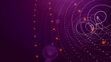 Parçacık Şerit nesne ve hareket, ışık ile fütüristik video animasyon döngü Hd 1080p