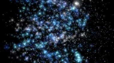 Hareket, ışık parçacıkları ile fantastik video animasyon döngü Hd 1080p