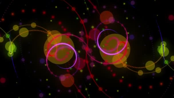 Wonderful video animation with bubbles and stripes in motion, loop HD 1080p — Stock Video