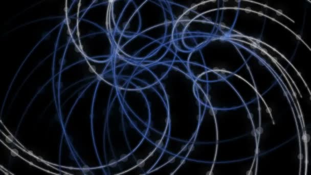 Φανταστικό βίντεο animation με κινούμενο αντικείμενο λωρίδα σωματιδίων, βρόχο hd 1080p — Αρχείο Βίντεο