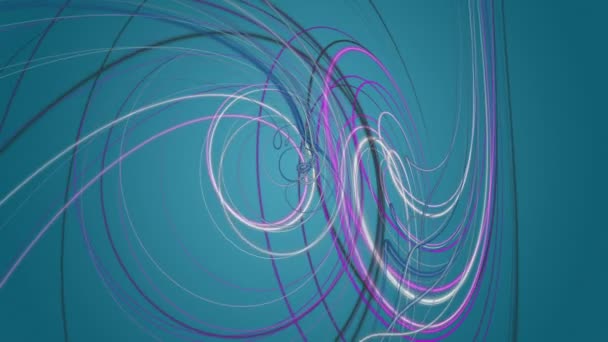 Fantastic video animation with moving particle stripe object, loop HD 1080p — Stock Video